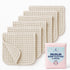 Baby Burp Cloths 20"x10" Large Size Pack of 6, Beige Muslin Washcloths