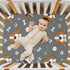 Pigsaly Basset 27x39 Inch Crib Sheets Baseball Cute Hound Dogs Baby Sheet for Standard Crib Mattress Boys Girls Toddler