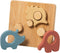 Mary Meyer Baby and Toddler Toys Simply Silicone Sorting Puzzle with Bamboo Base, 7 x 6-Inches for 12+ Months