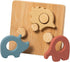 Mary Meyer Baby and Toddler Toys Simply Silicone Sorting Puzzle with Bamboo Base, 7 x 6-Inches for 12+ Months
