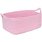 ABenkle Cotton Woven Rope Storage Basket, Decorative Toy Bin with Handle for Nursery and Organizing Shelves