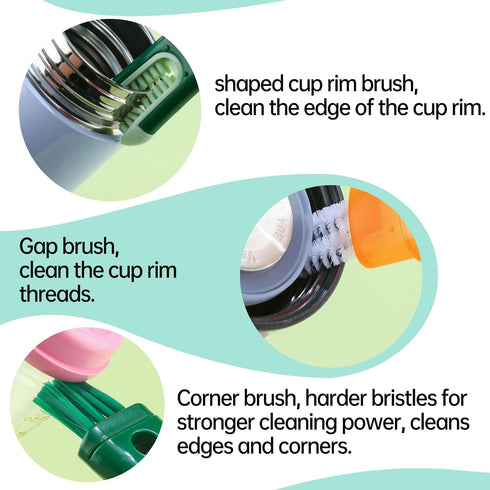 Hganxiu Cleaners,5-in-1 Bottle Brush Cleaner Water Bottle Brushes for Cleaning,Straw Brush Cleaner Extra Long Bottle