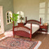 iLAND Vintage Dollhouse Furniture Set, 1/12 Scale Mahogany Bedroom Furniture, 7pcs Including Bed & Mirror