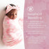 0-3 Luxury Rayon from Bamboo Headband & Baby Swaddle for Newborns Months, Rose Petal Love Newborn Swaddle Blanket