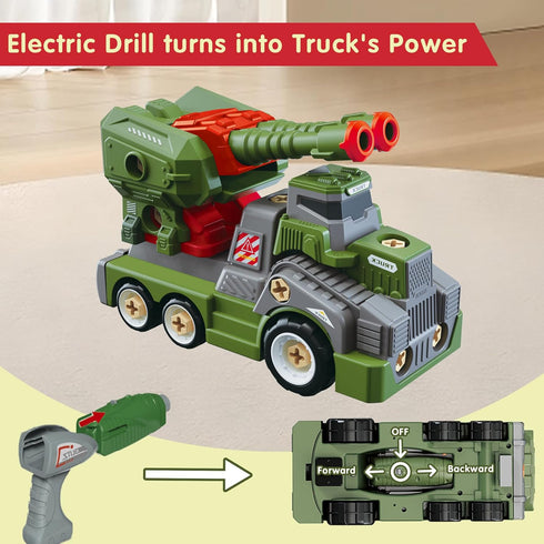 11inches 3-10 Large Take Apart Trucks Army Toys for Boys Girls Kids Year Old Missile Vehicles Anti Aircraft Trucks Toys