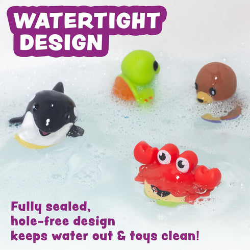 6 Pack Tub Works Tub Bobbers Bob, Wobble & Float Upright Toddler Bath Toys, | Unique Wobbling Action | Sealed, No Hole