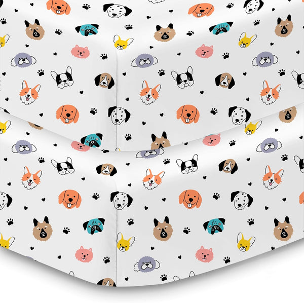 BreathableBaby Cotton Percale Fitted Sheet, for 52" x 28"/132 x 71 cm