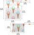 Burbuja 2 Pack, 2 Ice Cream Cone Wet Dry Bags for Baby Cloth Diaper Waterproof Reusable Wet Bag with Zippered Pockets