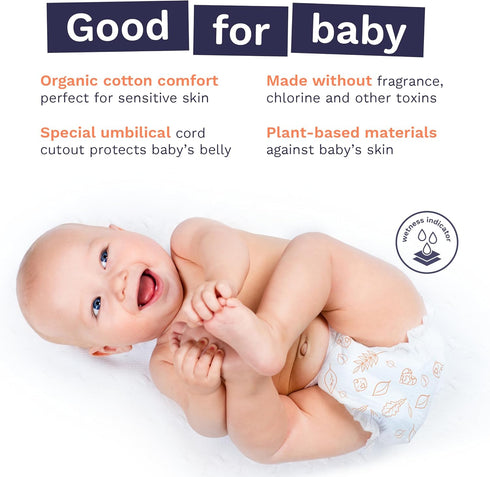 2 (7-13 lbs) 3 Packs 29 (87 Pura Hypoallergenic Diapers, Size Totally Chlorine Free, Wetness Indicator, Suitable