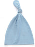 Set Newborn Baby Swaddle Blanket with Baby Knotted Gown, Mittens, Hat - Bamboo Viscose Receiving Blanket Bundle (Dusty