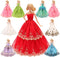 BARWA 5 Pcs Handmade Doll Clothes Wedding Gowns Party Dresses for 11.5 Inch Dolls