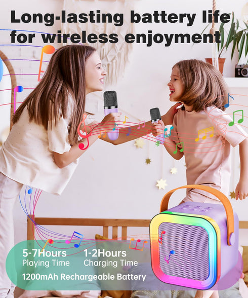 Feix g 1-2 4, 5, 6,7, 8,9,10,11,12+ 1 Mini Karaoke Machine Speaker for Kids Adults,Portable Bluetooth with Wireless