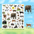 Animal Stickers Jungle Theme, 8 Sheets Wild Safari Decals for Kids Scrapbooking, 400 Pcs Party Favors