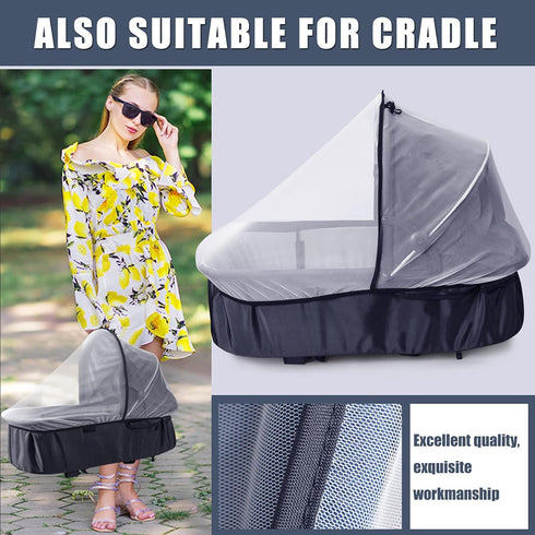 Baby Mosquito Net for Infant Car Seats,Infant Stroller and Bassinets, Carrier,Breathable with Elastic Netting for Easy