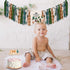 1st One Happy Camper Highchair Banner Adventure Camping Theme Birthday Banner Crown Cake Topper Highchair Photo Prop