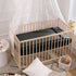 SiinvdaBZX Satin Crib Sheets for Boys, Silky Soft Black Fitted Sheets, 28 x 52 x 8In, Pack of 1