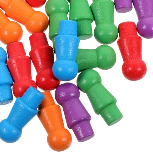 Vaguelly Replacement Wooden Pegs, 60pcs Colorful Chinese Checkers Pegs for Classic Strategy Board Game