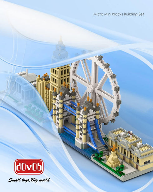 Set (3076 dOvOb Architecture London Skyline Collection Micro Mini Blocks Model Kit and Gift for Kids and Adults Pieces)