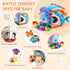 6-12 5 6 1-3 SAIMAND Baby Toys MonthsMystery Soft Box with Plush Marine Animals,Rattle,Crinkle Paper & MirrorMontessori