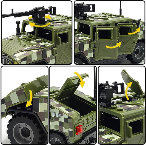 Military Toy Model Car Guard Tower - Weapon Pack Building Block Toys for Boys Age 6-12 Years (173pcs)