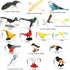 ONEST 34 Pieces Mini Bird Figurines Playset Hand Painted Tiny Birds Realistic Detailed Resin Bird Figures Toys Small Bird Figurines for Kids Adults