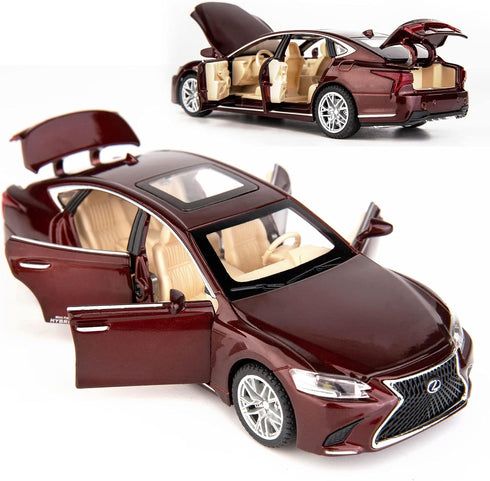 BDTCTK 1/32 Compatible Lexus Ls500h Model Car, Zinc Alloy Pull Back Toy Car with Sound and Light for Kids