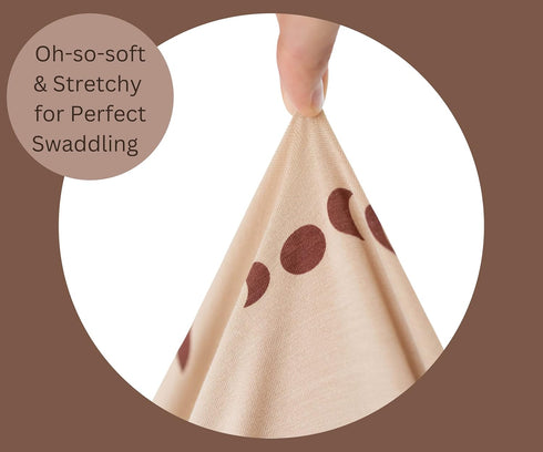 Set Leyl&Ari Stretchy Swaddle Blanket Hat | Receiving Blankets for Newborn Babies | Jersey Swaddle Blanket