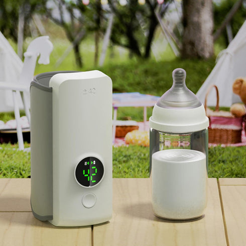 QIEIEI Travel Friendly Baby Bottle Warmer Portable Infant Milk Heater Small Cordless Baby Milk Warmer for Travel
