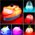 CHIMAGER 6 Packs Set, Swimming No Hole Boat Bath Toy Light up Changing Color in Water, Floating Rubber Bathtub Toys
