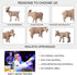 Animal Figures 4pcs Plastic White Goat Action Model, Educational Toys for Science Projects, Birthday Gift, Cake Topper