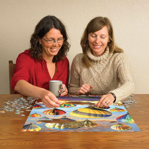 Cobble Hill 1000 Piece Puzzle, Hot Air Balloons, Sample Poster Included