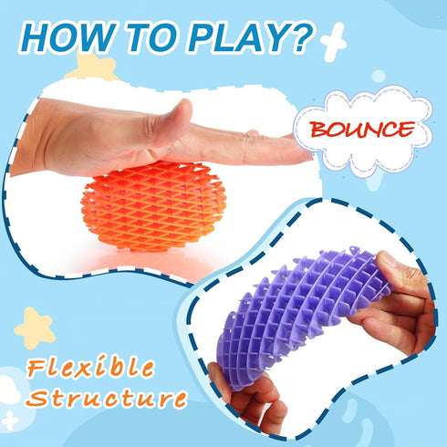 AHHSOY 5 Pack 8-12, 3D Mini Fidget Worm Toys for Kids Elastic Mesh Stress Relief Sensory Toy, Bulk Fidgets for Adults