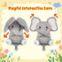 BRICHOEE Breathing Stuffed Animal, Soothing Elephant Stuffed Animal with Moving Ears, Breathing Motion, Calming Sound