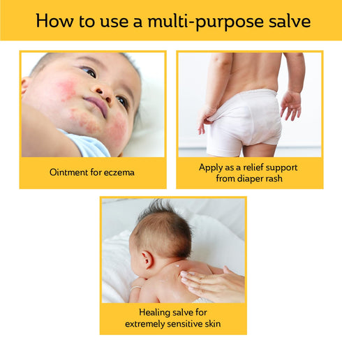 Mickelberry (1 oz) Gardens Herbal Baby Salve Organic Diaper Rash Cream with Calendula & Beeswax Natural Soothing