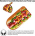 Chguyon Sets Hot Dog Newborn Swaddle Blanket Beanie Hat Funny Food Soft Baby Receiving Blanket Swaddle Sack Wraps