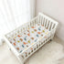 miaozhen 1 Pack 52x28 Cotton Baby Crib Sheets Ultra Soft Wildlife Brontosaurus Rainbow Gray Muslin Crib Bedding