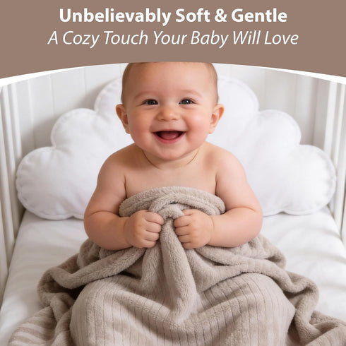 Cozy 28" 40" Ababy Fleece Baby Blanket, Ultra Soft Baby Blankets for Girls Boys, Fluffy Infant Toddler Newborn