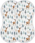 KEIGE 4Pcs Girls,11x22in,A110943 Woodland Deer Burp Cloth,Unisex Large Absorbent Soft Cotton Muslin Burping Cloths