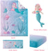 4 Set Sets Pieces Crib Bedding for Baby Boys Girls, Infant Toddler Nursery Baby Bedding Includes Cartoon Quilt, Fitted