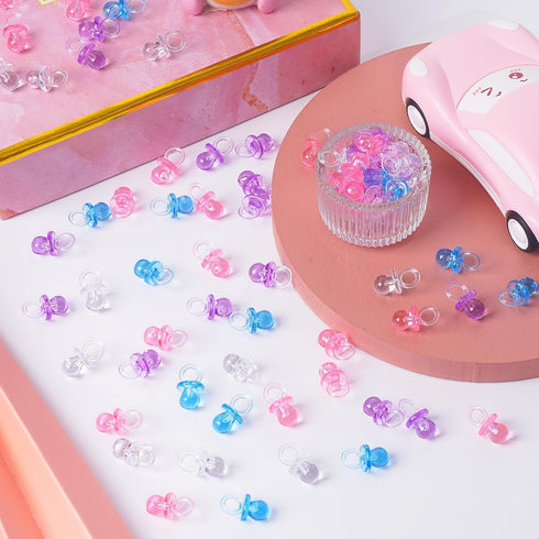 200 0.86 Inch Pieces Baby Pacifier Baby Shower Plastic Pacifier for Baby Shower Pacifier, Baby Shower Gender Show Party
