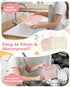 Captainbear 2Pack Silicone Placemats for Baby&Kid, Stain-Proof Non-Slip Baby Place Mat for Restaurant Highchair& Home