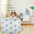 visesunny Collapsible Large Capacity Basket - Turtle Sea Star Shell Storage Hamper with Durable Cotton Handles