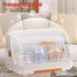 JIXDILO Toddler(14.5x10.2x9in, Baby Bottle Drying Rack Container with Drainer, Portable Nursing Bottle Box Container