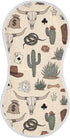 Emelivor Set 4 Western Cowboy Gray Pattern Muslin Burp Cloths for Baby Super Soft Baby Burp Cloths of Absorbent Baby