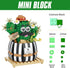 MEIEST Mini Bulbous Cactus Building Blocks Set, Creative DIY Unique Home Decoration, Artificial Flowers Plant