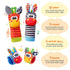 Baby Wrist Rattles Foot Finder Socks Set, Infant Rattle Socks and Hand Rattles for Babies 0-6 Months