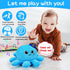 6-12 0-6 7 8 9 10 12-18 1 2 Tummy Tsomtto Baby Toys Months Musical Plush Octopus Crawling Walking Toys Light up Voice