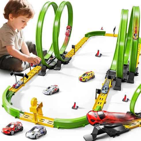Sets 3 4 5 6 7 8 9 Set 3-5 6-8 8-12, 4 3-8 MSKOLER Car Race Track for Kids Years Old - Toy Car Track for Boys