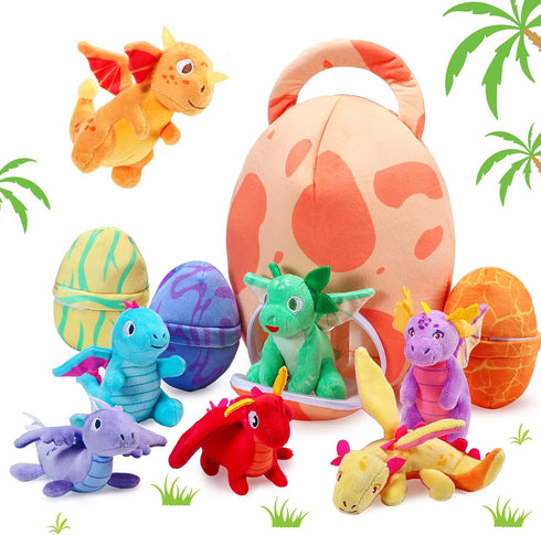 Zhanmai 11 Pcs Easter Dinosaur Stuffed Animal Small Dino Plush Toy and