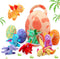 Zhanmai 11 Pcs Easter Dinosaur Stuffed Animal Small Dino Plush Toy and